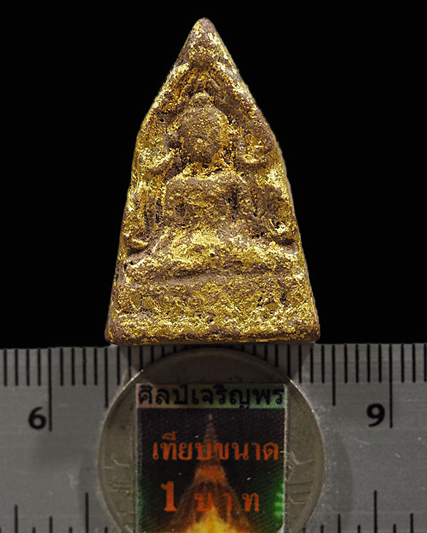 พระพุทธชินราชกรุวัดเสาธงทอง เนื้อดิน ลงรักปิดทองเดิม  สร้างประมาณปี 2440 กรุวัดเสาธงทอง จ.สุพรรณบ - 3