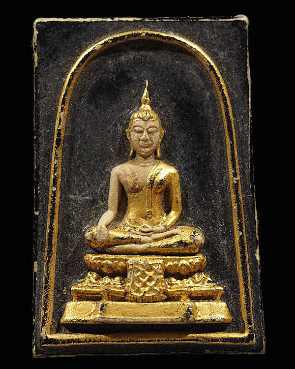 พระผงสมเด็จวัดหนองกร่าง นครปฐม ปี12 พิมพ์กรรมการ (ปัดทอง) ปลุกเสกโดย หลวงพ่อเงิน วัดดอนยายหอม หลวงป - 1