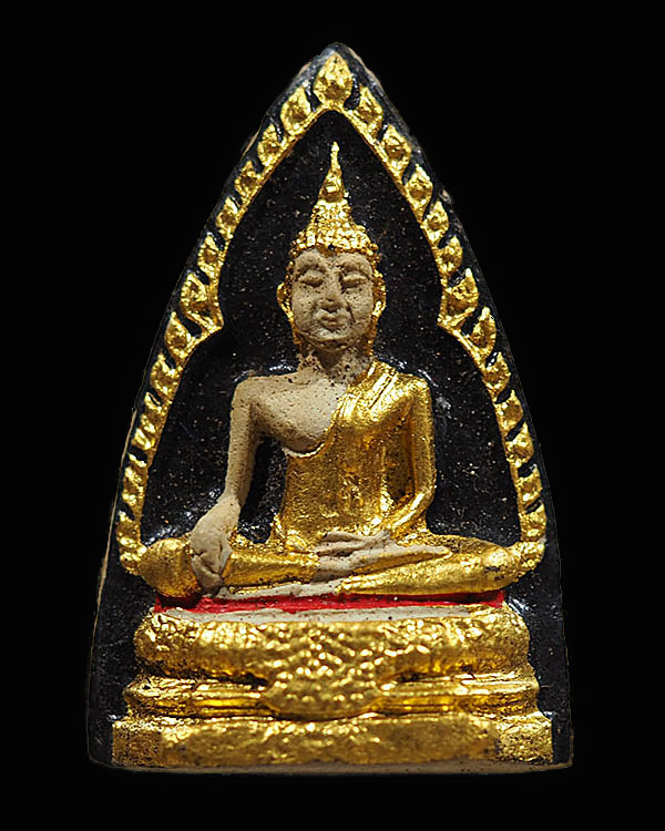 พระผงพิมพ์พระพุทธ รุ่น ๑ หลวงพ่อบุญมา วัดอุทยานนที(สมถะ) ชลบุรี ลงรักปิดทองกรรมการ เก่าสวยหายากแล้วค - 1