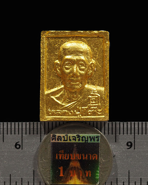 พระผงรูปเหมือนเนื้อเกสร (ปิดทองเดิมวัด) หลวงปู่โต๊ะ วัดประดู่ฉฉิมพลี รุ่น เพชรรุ่งโรจน์ สภาพสวย ปี 2 - 3