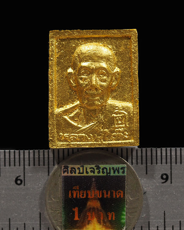 พระผงรูปเหมือนเนื้อเกสร (ปิดทองเดิมวัด) หลวงปู่โต๊ะ วัดประดู่ฉฉิมพลี รุ่น เพชรรุ่งโรจน์ สภาพสวย ปี 2 - 3