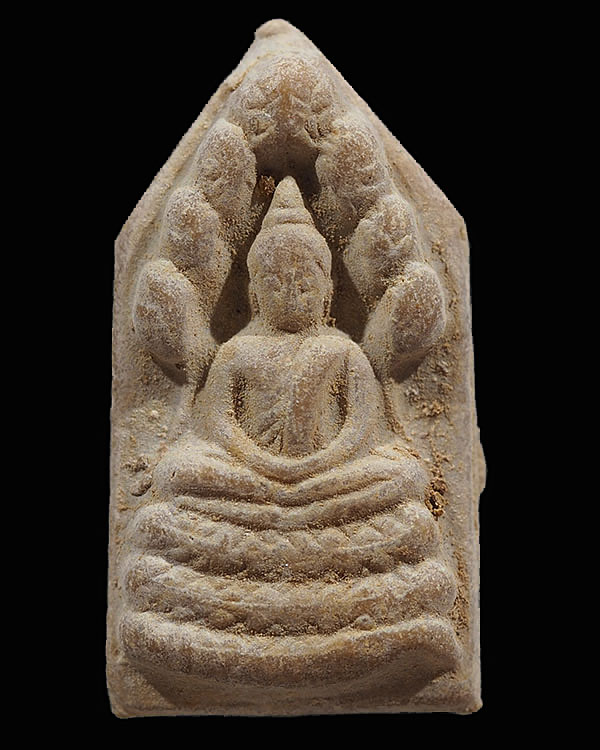 พระนาคปรกเนื้อผงน้ำมัน หลวงปู่เย็น ทานรโต วัดกลางชูศรีเจริญสุข ปี 2522 ด้านหลัง พ.พาน พระเครื่่องรุ่ - 1