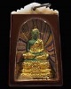 พระแก้วมรกรต ทรงเครื่องฤดูฝน ลงรักปิดทอง หลังยันต์ดวงประสูติพระพุทธเจ้า หลวงพ่อเริ่ม วัดบางพระ จ.ชลบ