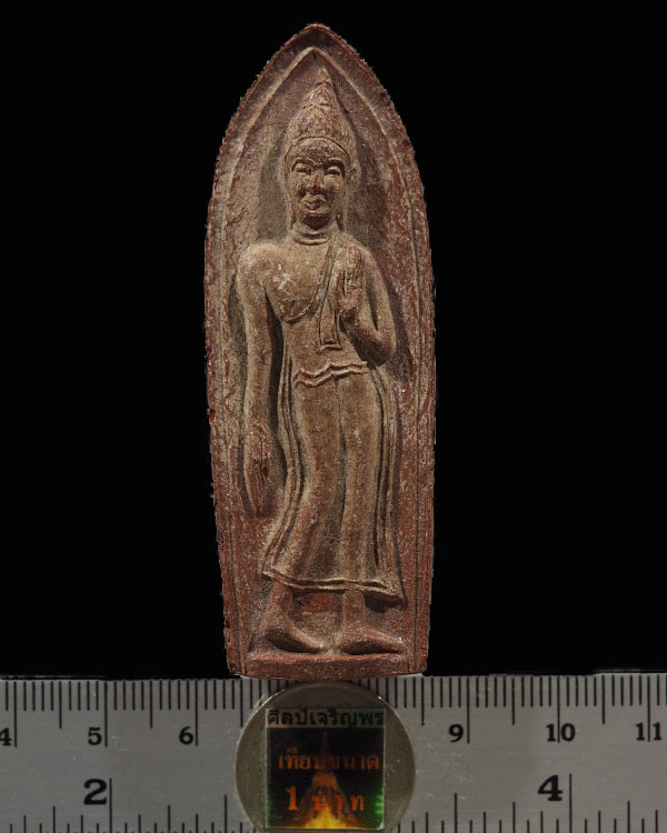 พระลีลาพิมพ์ใหญ่ เนื้อผงว่านสบู่เลือด  พระเก่าเนื้อหาดี ไม่ทราบที่่ - 3