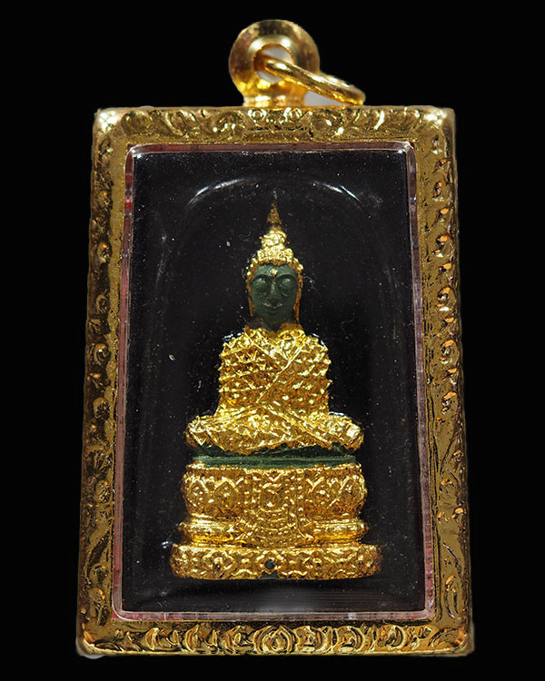พระแก้วมรกรต ทรงเครื่องฤดูหนาว ลงรักปิดทอง หลังยันต์ดวงประสูติพระพุทธเจ้า หลวงพ่อเริ่ม วัดบางพระ จ.ช - 4