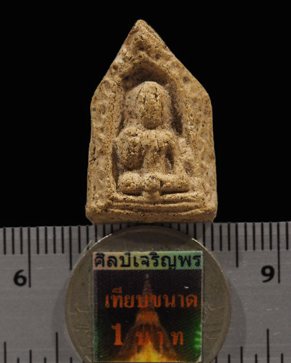 นางกวักพิมพ์หาเหลี่ยมพิมพ์เล็ก เนื้อผงว่าน พระเก่ามาก พระบ้านไม่ทราบที่ - 3