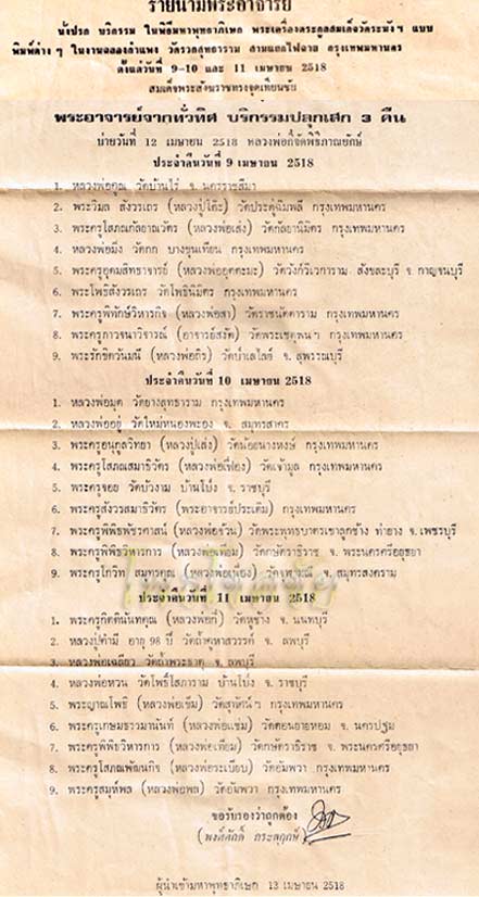 พระสมเด็จพิมพ์พระประธาน ตระกูลสมเด็จวัดระฆัง ออกวัดรวกสุทธาราม ปี 2518 พิธีใหญ่ - 5