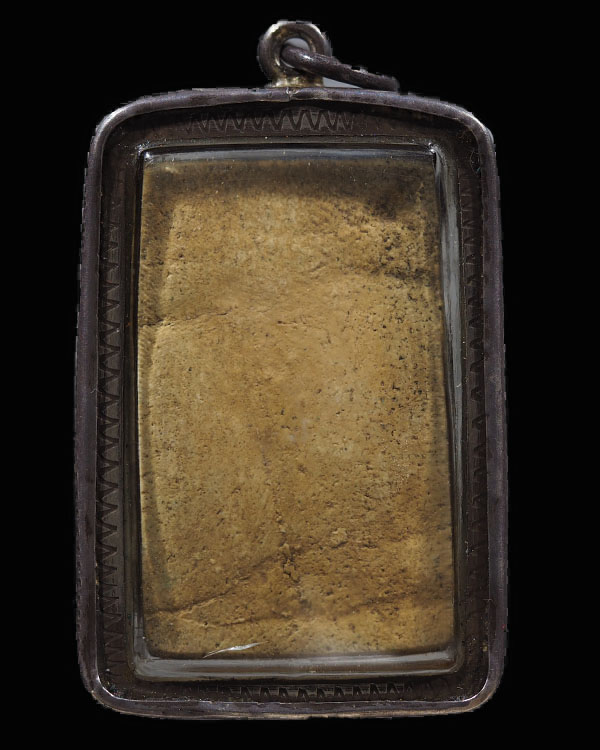 พระสมเด็จพิมพ์ฐาน 9 ชั้น  เลี่ยมเงินเก่า  พระเหมาบ้าน ไม่ทราบที่   - 2