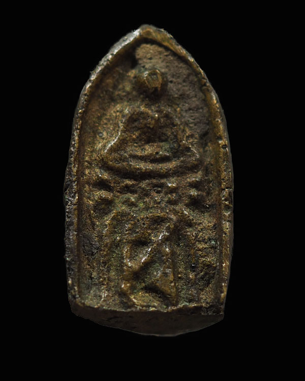 เหรียญหล่อโบราณ พิมพ์เล็ก(พิมพ์พิเศษ)  พิมพ์ปางชนะมาร วัดศรีษะทอง จ.นครปฐม ปี 2505 หลวงพ่อน้อย วัดธร - 5