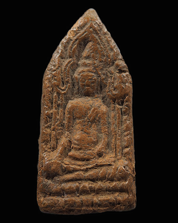 ขุนแผนพิมพ์ใหญ่ซุ้มเรียนแก้ว เนื้อดิน  ยุคต้น  ออกวัดพรหมบุรี 2496 หลวงพ่อจรัญ วัดอัมพวัน เนื้อจัด  - 4