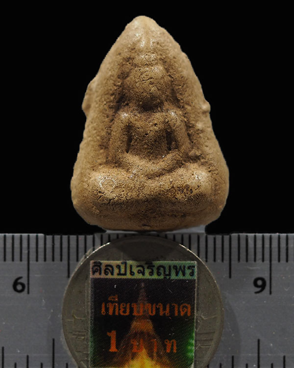 พระกลีบบัวเนื้อผง เจ้าคุณสุนทรสมาจาร(พรหม) วัดกัลยานิมิตร กรุงเทพฯ หลังยันต์ สร้างก่อน ปี ๒๕๐๐ หายาก - 3