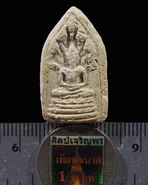 พระเนื้อผงพิมพ์นาคปรกเรือนแก้ว ***สภาพผ่านการใช้  วัดนางชี พ.ศ.2509 สุดยอดมวลสาร และพิธีพุทธาภิเศก ห - 3