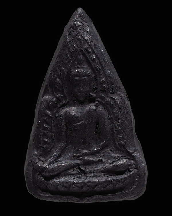 พระชินราชเข่าลอย เนื้อผงใบลาน หลังจาร พระครูสมุห์อวยพร วัดดอนยายหอม นครปฐม จัดสร้างยุคแรกๆ เมื่อก่อน - 4