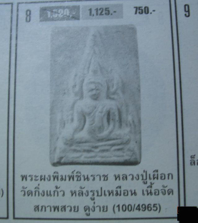พระเนื้อผงพิมพ์พระพุทธชินราช หลังรูปเหมือนหลวงปู่เผือก วัดกิ่งแก้ว เนื้อจัดผงเก่าเยอะ พระดูง่าย มวลส - 5