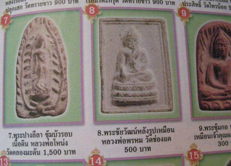 พระเนื้อดินพิมพ์ลีลาข้างขีด พิมพ์เล็ก (หายาก)   หลวงพ่อกวย วัดโฆสิตาราม (วัดบ้านแค) จ.ชัยนาท  องค์นี - 5