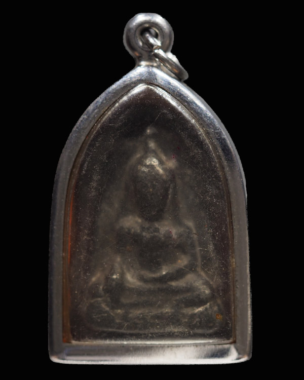 พระยอดขุนพล เนื้อชินตะกั่ว หล่อโบราณ พิมพ์ใหญ่ พระเก่า ไม่ทราบที่ เจ้าของเดิมเลี่ยมใช้มาแบบนี้ครับ - 3