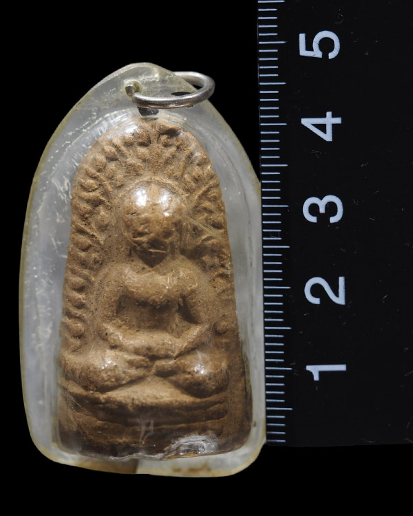 พระลือหน้ายักษ์ เนื้อดิน เลี่ยมเก่า ไม่ทราบที่   - 3