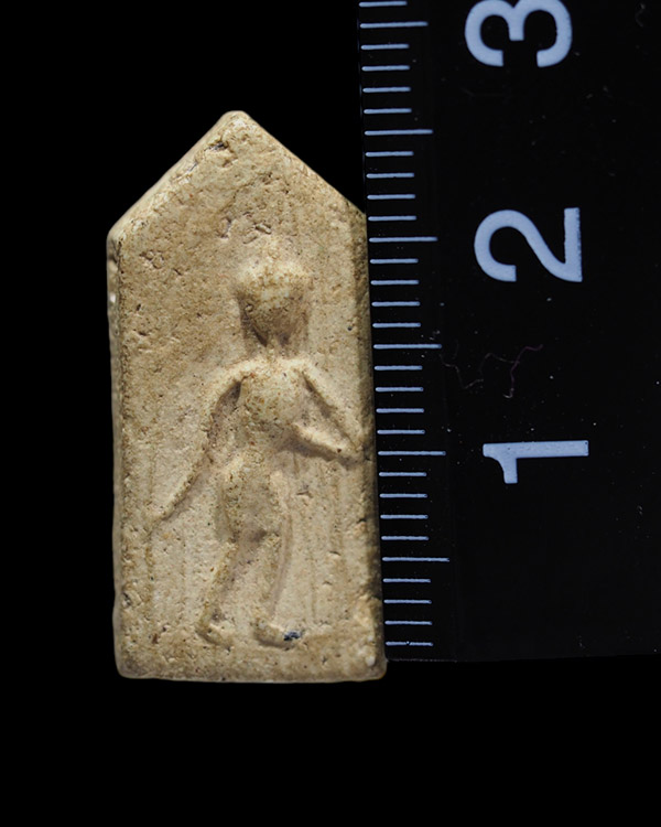 พระเนือผงพุทธคุณ พิมพ์พระลีลา ห้าเหลี่ยม  พิมพ์เล็ก พระเก่า  ไม่ทราบที่ - 3