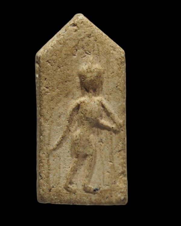 พระเนือผงพุทธคุณ พิมพ์พระลีลา ห้าเหลี่ยม  พิมพ์เล็ก พระเก่า  ไม่ทราบที่ - 4