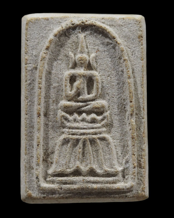 พระสมเด็จหูบายศรี ประทับนั่งพาน พิมพ์แปลก พระเก่าไม่ทราบที่ - 4