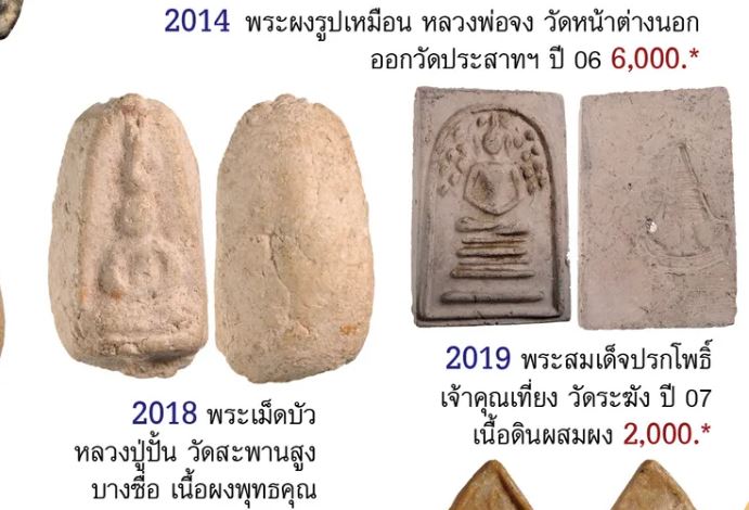 พระสมเด็จพิมพ์ข้างฉัตร (พิมพ์หายากมาก) เจ้าคุณเที่ยง วัดระฆังฯ กรุงเทพฯ สร้างจากเนื้อดินหุ่นหรือดินไ - 5
