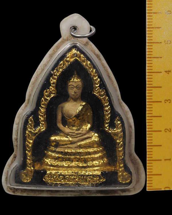 พระพิมพ์ยอดขุนพลซุ้มเรือนแก้ว หลังยันต์ เจ้าคุณวิเชียร วัดเครือวัลย์ ชลบุรี ปี 2519 ลงรักทอง รุ่นสร้ - 4