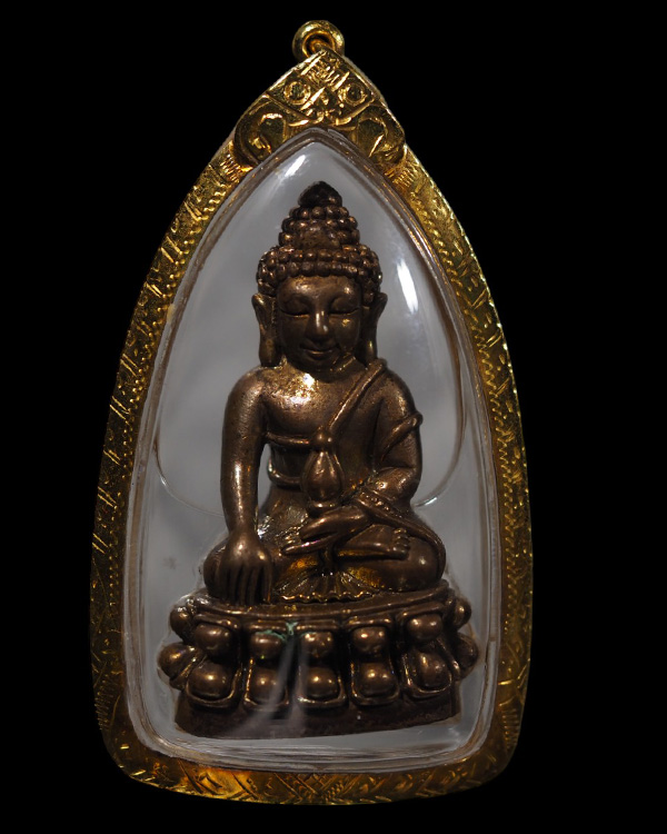 พระกริ่งปวเรศ ปี 2536 วัดบวรนิเวศวิหาร เนื้อนวโลหะ ตอกโค๊ต เลี่ยมทองแท้ สมเด็จพระญาณสังวร สมเด็จพร - 2