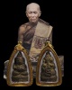 พระกริ่งอุปคุต หลวงพ่อห้อง วัดช่องลม  จ.ราชบุรี  ปี 2484  หล่อโบราณเนื้อทองผสม สภาพสวย  เลี่ยมทองพร้