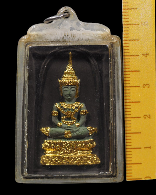 **รหัส ศ.ร.๑๔๐๕๑ พระแก้วมรกตพิมพ์ใหญ่(พิมพ์หายาก) ลงรักปิดทอง หลังยันต์ดวงประสูติพระพุทธเจ้า หลวงพ่อ - 4