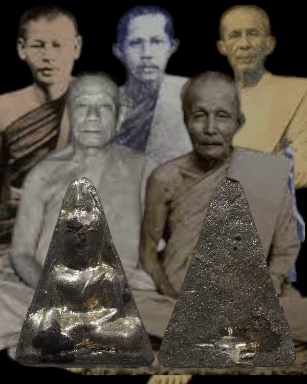 พระท่ากระดาน พิมพ์พระพิจิตรหัวดง กรุวัดบางช้างเหนือ จ.นครปฐม เนื้อชินสร้างปี 2497 จากเนื้อตะกั่ว ดีบ - 1