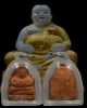 พระสังกัจจายน์ครึ่งซีก เนื้อดิน เก่าๆ ไม่ทราบที่ พระบ้านเลี่ยมเก่า