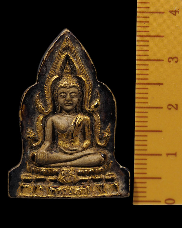 พระพุทธชินราช หลังนักษัตร ปีฉลู วัดชิโนรสาราม กรุงเทพฯ ปี 2512 ลงรักปิดทองพิมพ์กรรมการ หายาก ประวั - 4