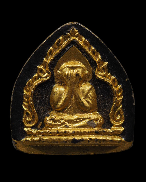พระปิดตาประภามณฑลซุ้มเรือนแก้ว เจ้าคุณวิเชียร วัดเครือวัลย์ ชลบุรี ปี 2506 หลังยันต์ ลงรักทอง ผสมผงเ - 2