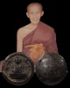 พระสังกัจจายน์เนื้อดิน พิมพ์จันทร์ลอย พิมพ์เล็ก(หายาก) ยุคแรก หลวงพ่อเต้า วัดเกาะวังไทร ประมาณ พ.ศ.๒