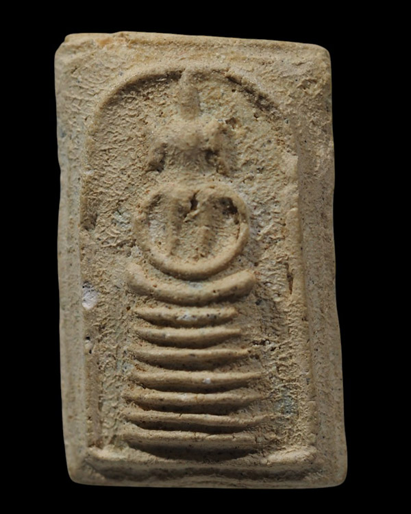 พระสมเด็จ 7 ชั้นอกร่องหูบายศรี เนื้อผง หลวงปู่เผือก พิมพ์ หลังยันต์ ออกวัดสลุด สร้างปี 249..กว่าๆ มว - 2