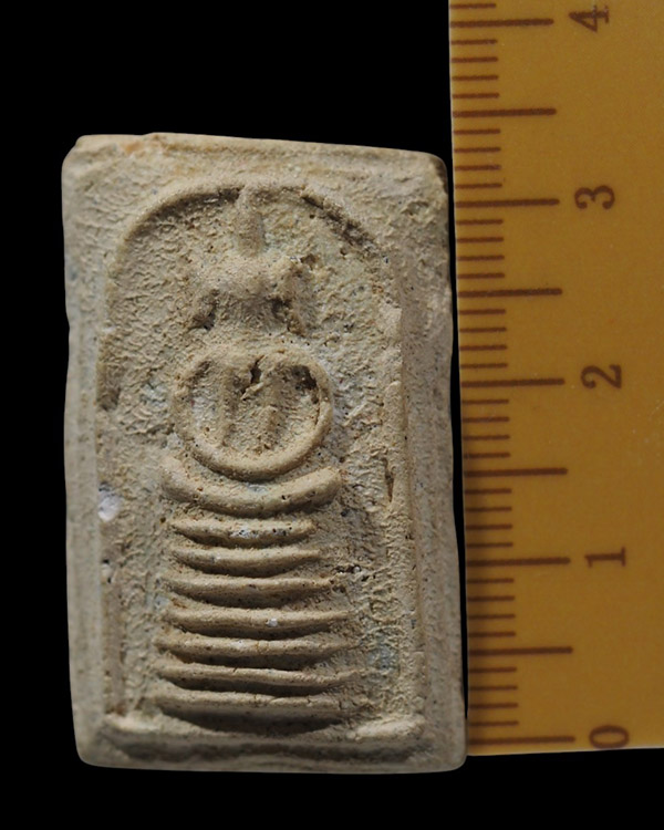 พระสมเด็จ 7 ชั้นอกร่องหูบายศรี เนื้อผง หลวงปู่เผือก พิมพ์ หลังยันต์ ออกวัดสลุด สร้างปี 249..กว่าๆ มว - 4