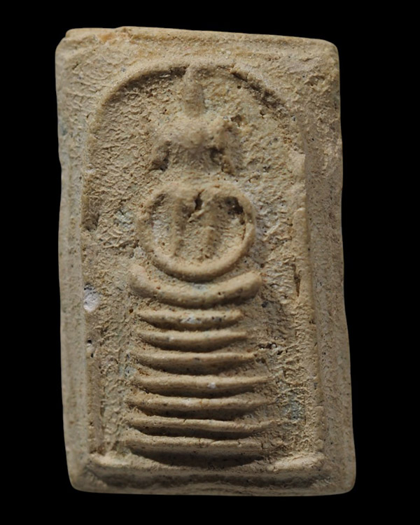 พระสมเด็จ 7 ชั้นอกร่องหูบายศรี เนื้อผง หลวงปู่เผือก พิมพ์ หลังยันต์ ออกวัดสลุด สร้างปี 249..กว่าๆ มว - 5