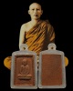 พระพิมพ์รูปเหมือนหลวงพ่อลี วัดอโศการาม(สร้างน้อยหายาก)  สร้างพร้อมพิมพ์พระสมเด็จเข่าบ่วงเนื้อดินเผาห