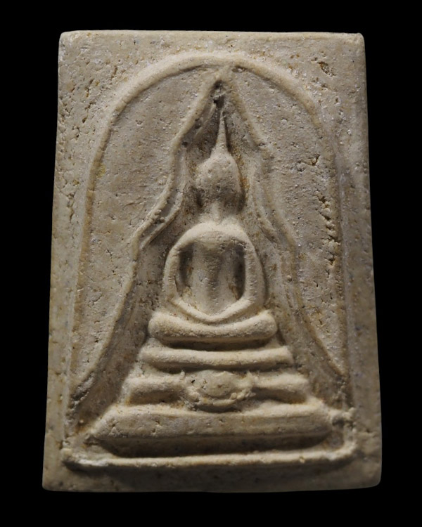 พระสมเด็จพิมพ์แหวกม่าน หลังเรียบ หลวงปู่นาค วัดระฆังโฆสิตาราม กรุงเทพฯ มวลสารผสมผงเก่า สร้างประมาณยุ - 2