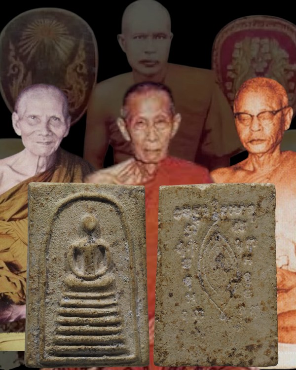 สมเด็จพิมพ์พิมพ์ฐาน 7 ชั้น หลวงปู่เผือก วัดกิ่งแก้ว จ.สมุทรปราการ ปี ๒๕๑๔-๒๕๑๖ เนื้อผงเก่า มวลสารจั - 1