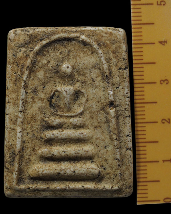 พระสมเด็จพิมพ์ใหญ่ฐาน 3 ชั้น หลังเจดีย์ พระเก่า พระบ้าน เนื้อจัด ไม่ทราบที่ - 4