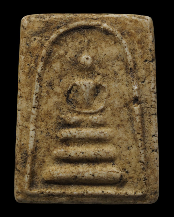 พระสมเด็จพิมพ์ใหญ่ฐาน 3 ชั้น หลังเจดีย์ พระเก่า พระบ้าน เนื้อจัด ไม่ทราบที่ - 5