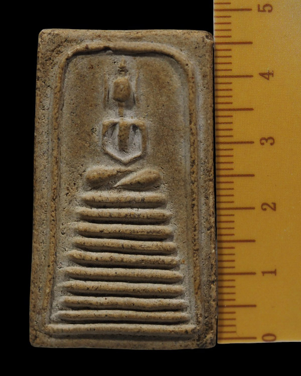 พระสมเด็จาน 9 ชั้น พิมพ์ใหญ่นิยม หลังยันต์ครู หลวงพ่อทองอยู่ วัดใหม่หนองพะอง จ.สมุทรสาคร ยุคแรก หายา - 4