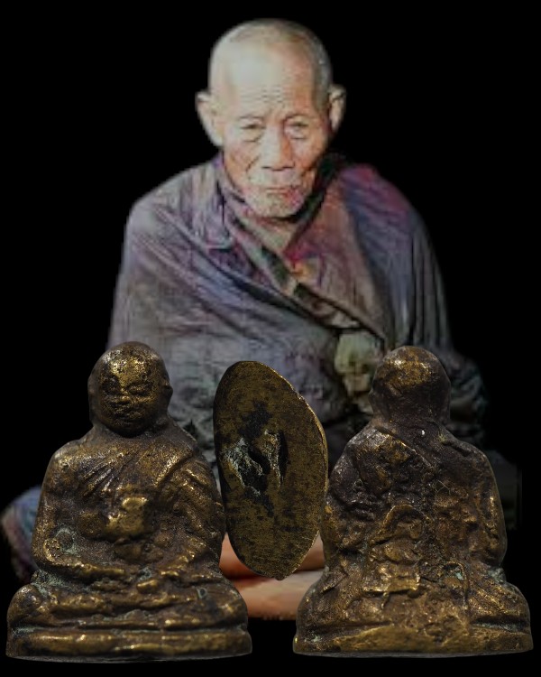 พระรูปปหล่อโบราณหลวงพ่อจง วัดหน้าต่างนอก จ.อยุธยา พิมพ์สมาธิ ออกวัดคอกหมู พ.ศ.2485 จัดสร้างใช้วิธี - 1