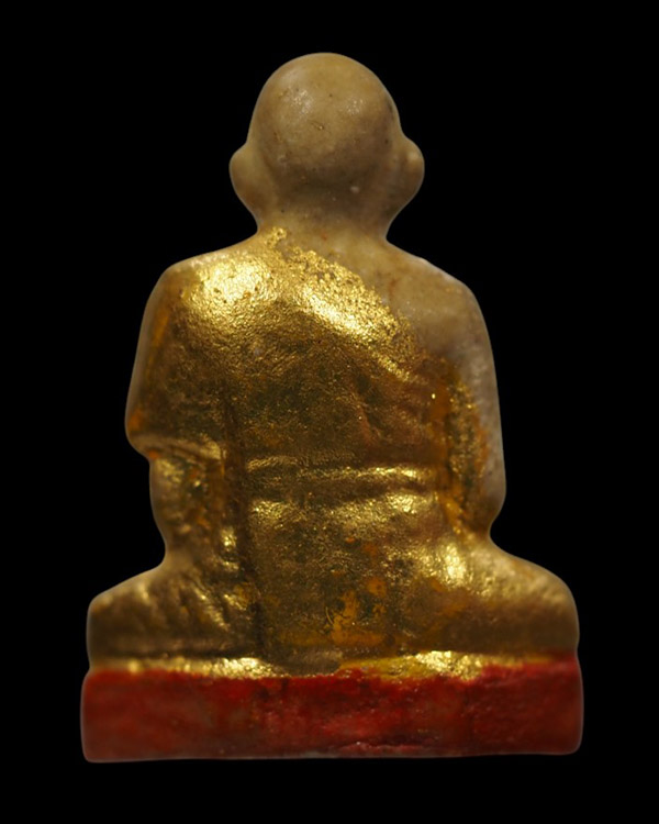 พระผงรูปเหมือนหลวงปู่เผือก วัดกิ่งแก้ว จ.สมุทรปราการ ปี12 (ผสมอัฐิหลวงปู่เผือก) เนื้อผงปิดทองเดิม ฐา - 3