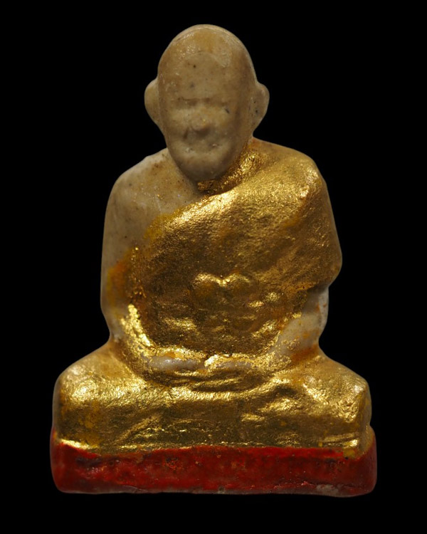 พระผงรูปเหมือนหลวงปู่เผือก วัดกิ่งแก้ว จ.สมุทรปราการ ปี12 (ผสมอัฐิหลวงปู่เผือก) เนื้อผงปิดทองเดิม ฐา - 5