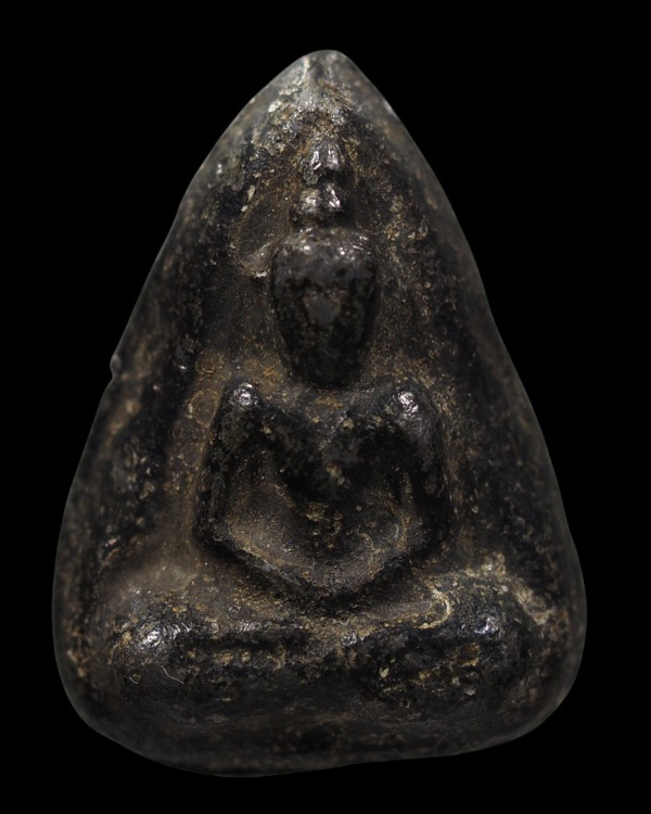 พระกลีบบัวหลังพระปิดตา หลวงปู่บุญ วัดกลางบางแก้ว จ.นครปฐม เนื้อตะกั่ว(ขี้นกเขาเปล้า) หายาก - 2