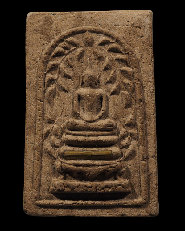 พระสมเด็จปรกโพธิ์ 29 ใบ  ฐานตะกรุด (สร้างน้อยหายาก) เนื้อเหล็กไหล หลวงพ่อชำนาญ ปภัสสโร วัดบ่อทอง อ.แ - 2