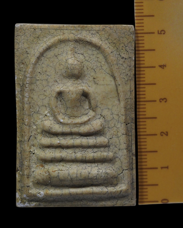 พระสมเด็จพิมพ์ใหญ่ หลังกดลายนิ้วมือ หลวงปู่นาค วัดระฆังโฆสิตาราม กรุงเทพฯ มวลสารผสมผงเก่า ปี 2595  ห - 4