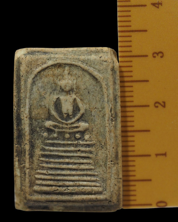 พระสมเด็จพิมพ์หลวงพ่อพริ้ง หลวงปู่นาค วัดระฆังโฆสิตาราม กรุงเทพฯ มวลสารผสมผงเก่า ปี 2495 สภาพผ่านการ - 4